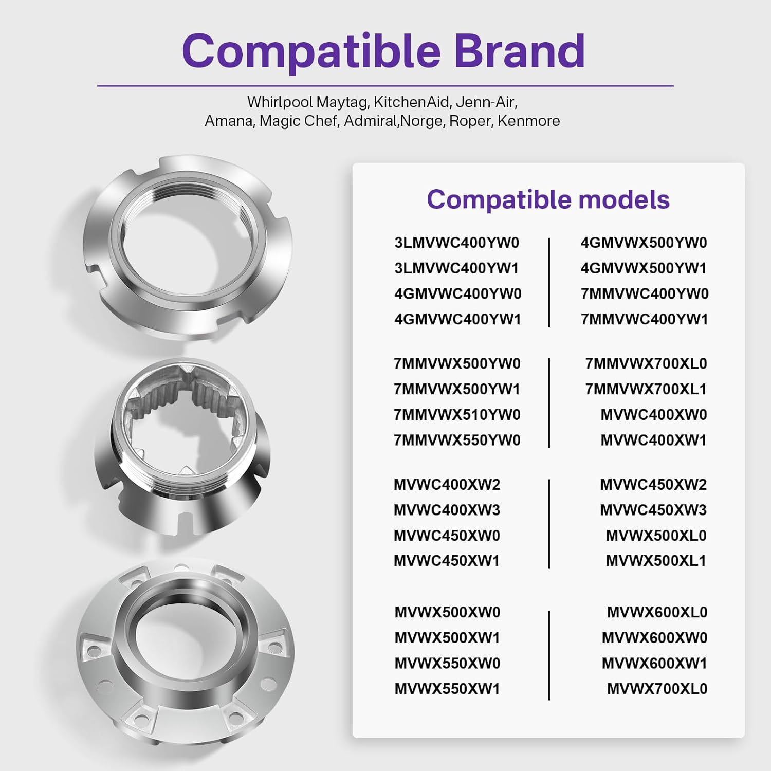 W10324651 Washer Basket Drive Hub Kit Replacement for Whirlpool Kenmore Maytag Amana Washers - Replaces W10291415 W10291416 W10291417