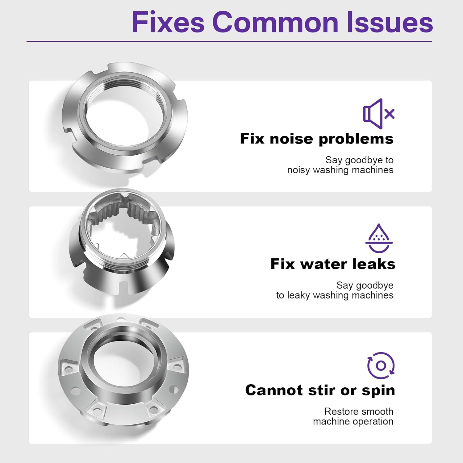 W10324651 Washer Basket Drive Hub Kit Replacement for Whirlpool Kenmore Maytag Amana Washers - Replaces W10291415 W10291416 W10291417