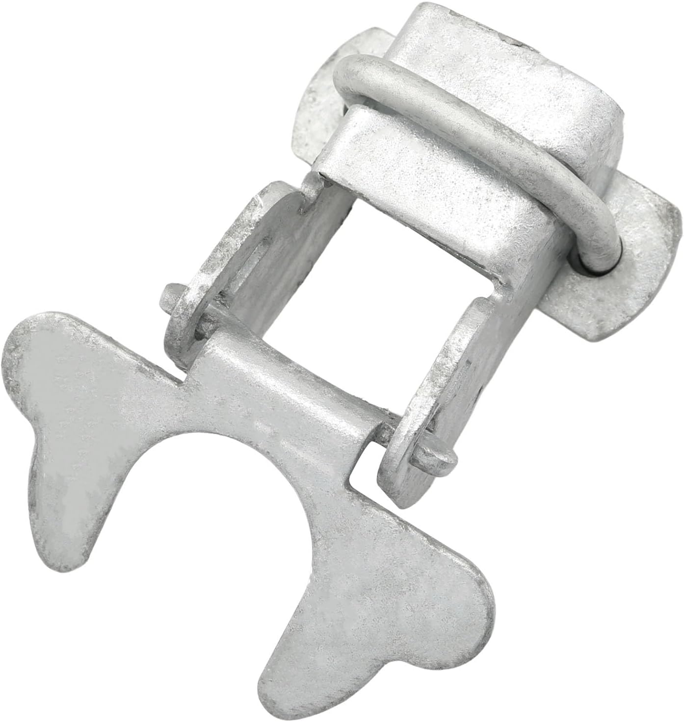 Wall-Mounted Butterfly Lock with Padlock Hole for Chain Link Fence Doghouses and Panels