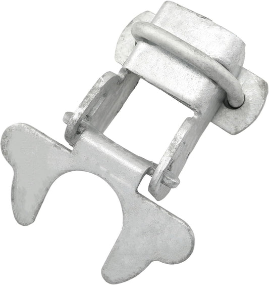 Wall-Mounted Butterfly Lock with Padlock Hole for Chain Link Fence Doghouses and Panels