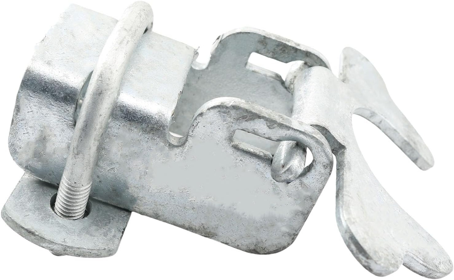 Wall-Mounted Butterfly Lock with Padlock Hole for Chain Link Fence Doghouses and Panels