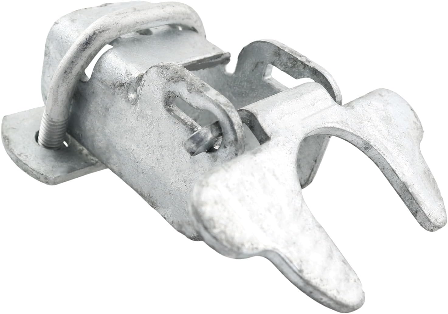 Wall-Mounted Butterfly Lock with Padlock Hole for Chain Link Fence Doghouses and Panels