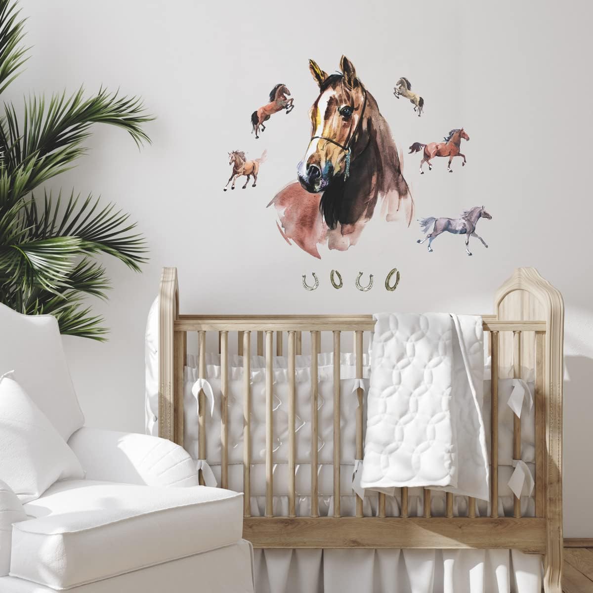 Watercolor Wild Horses Peel and Stick Wall Decals - RoomMates RMK5152GM