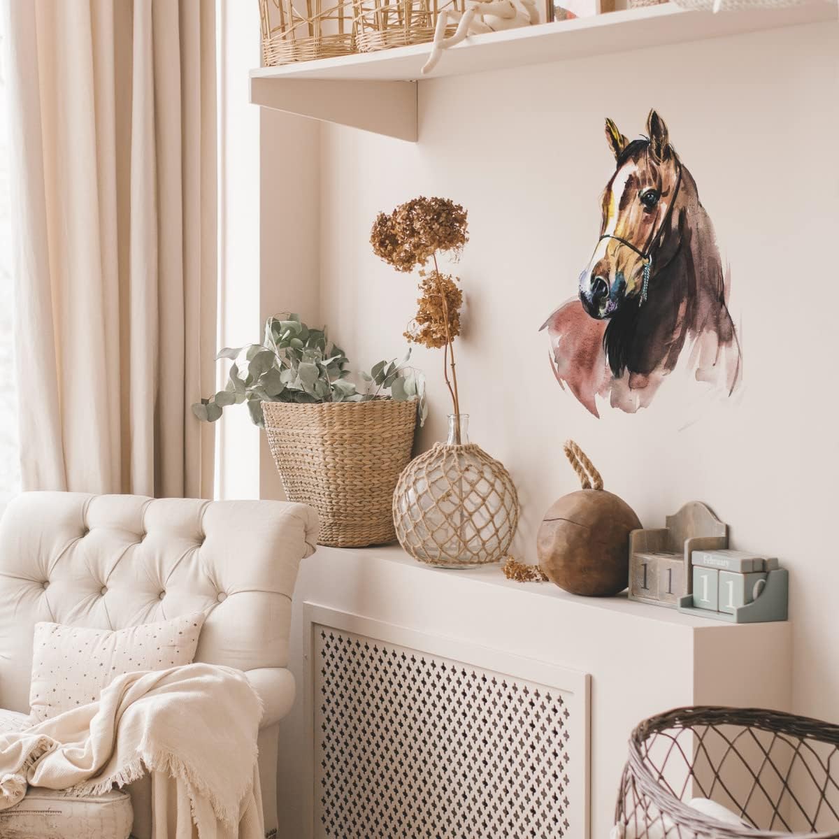 Watercolor Wild Horses Peel and Stick Wall Decals - RoomMates RMK5152GM