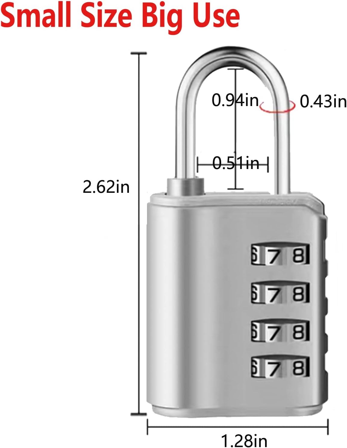 Waterproof 4 Digit Combination Padlock 2 Pack with Keys for Locker, Fence, Gate, Toolbox - Outdoor Resettable Combo Lock for School, Gym, Employee Storage - WildKart