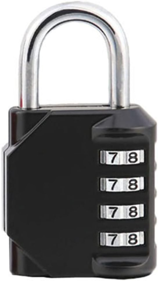 Waterproof 4 Digit Combination Padlock for Gym Locker, School Locker, Storage Locker - Resettable Code Number Lock by XUEBEI