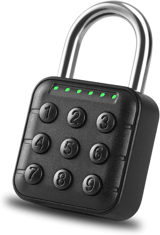 Waterproof 6-Digit Combination Lock for Locker - Smart Padlock for School Gym Lockers, Gates, Fence, Storage Unit - Black - WildKart