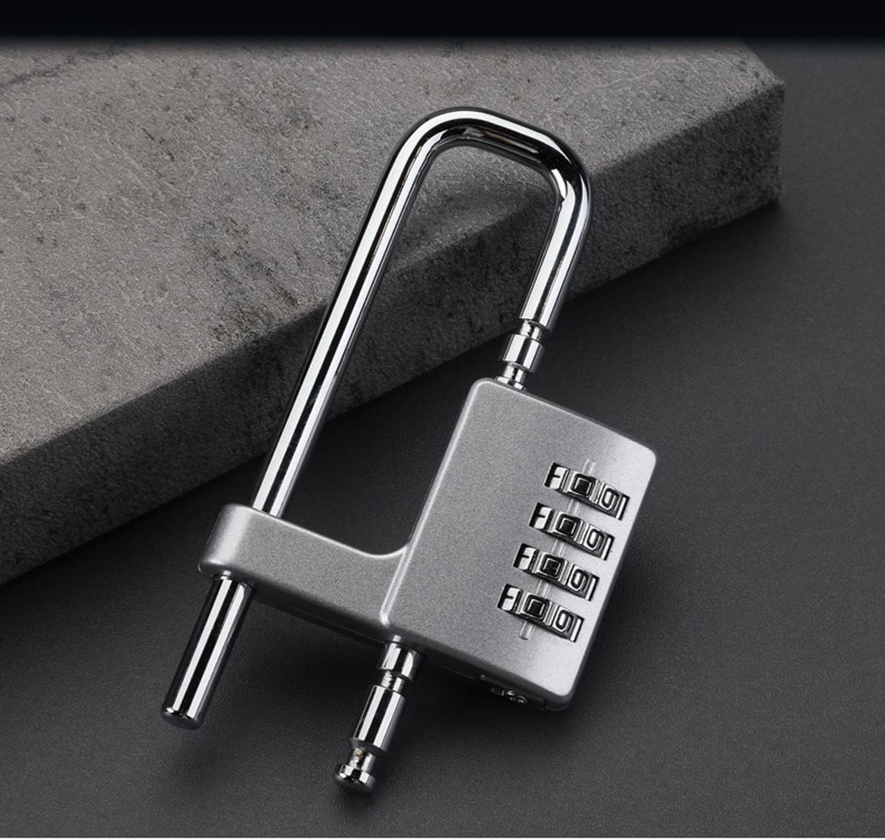 Waterproof Adjustable Shackle Combination Padlock with 4-Digit Password - Ideal for Locker Room, Gate, Toolbox - Set of 2