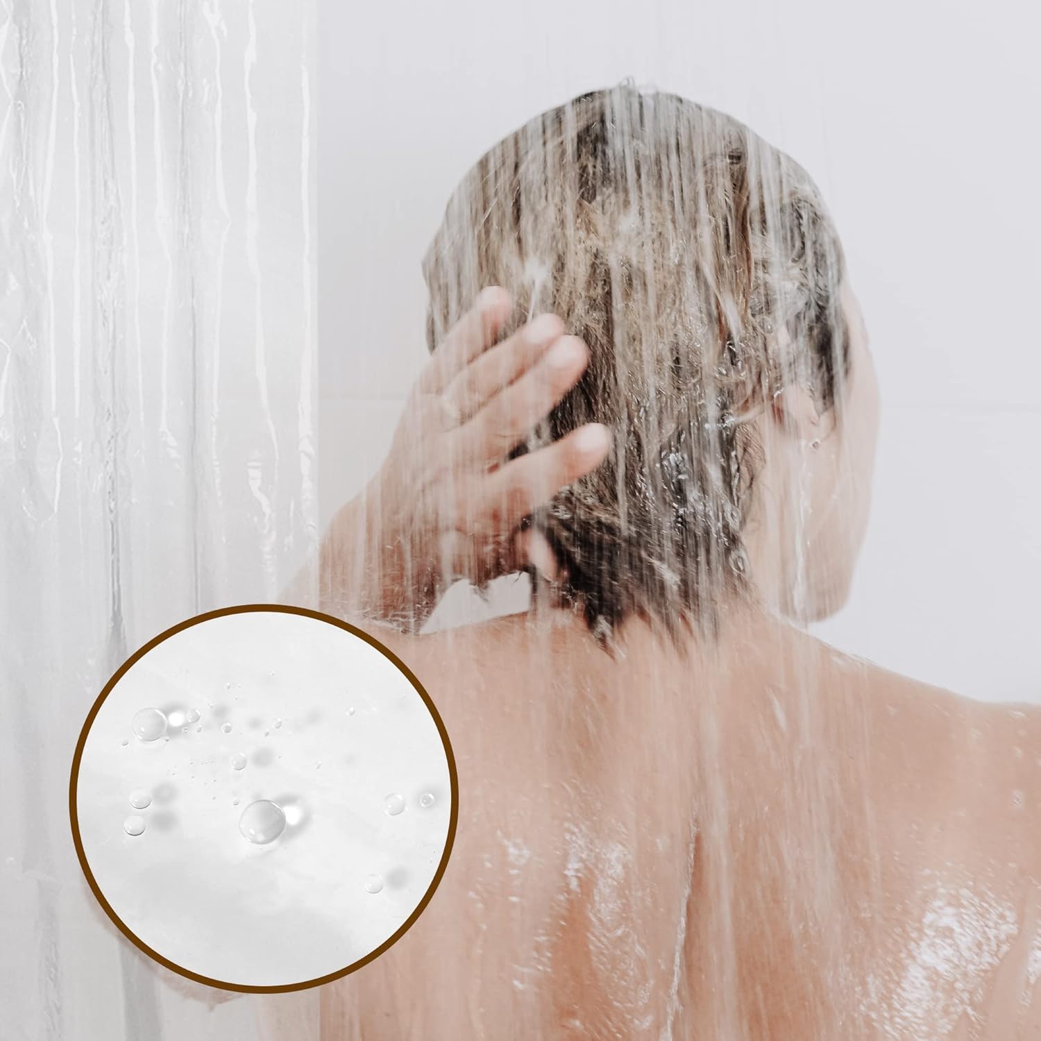 Waterproof Clear PEVA Shower Curtain Liner with Rustproof Grommets and Magnets - Standard Size Lightweight Bathroom Curtain