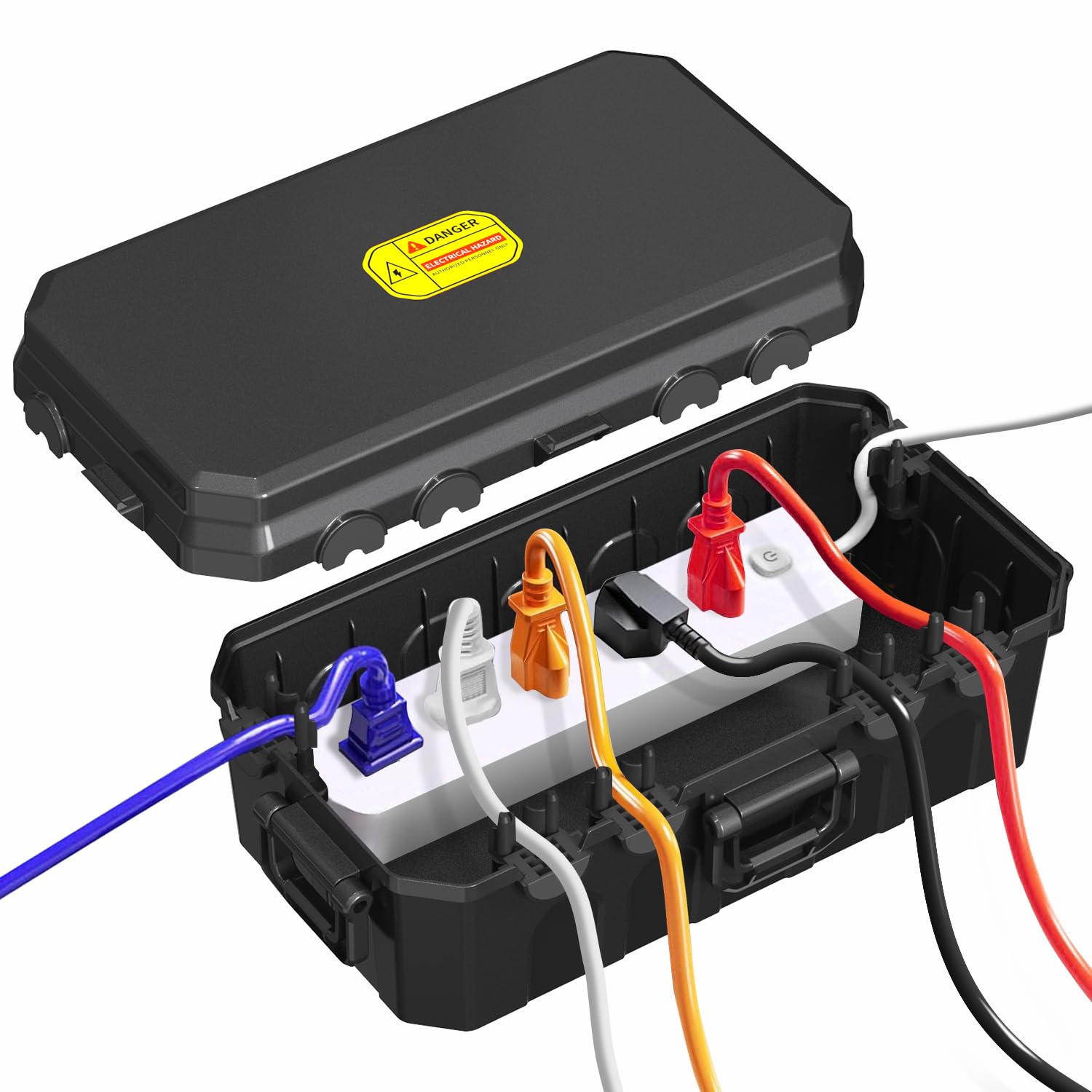 Waterproof Electrical Connection Box - Medium (10.5*5.3*4 inch) for Outdoor Use with IP54 Protection - Ideal for Extension Cords, Holiday Lights, and Timer Outlets
