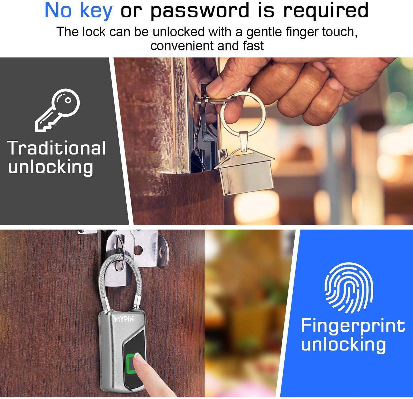 Waterproof Fingerprint Lock with TSA Approval - Smart Digital Locker Lock
