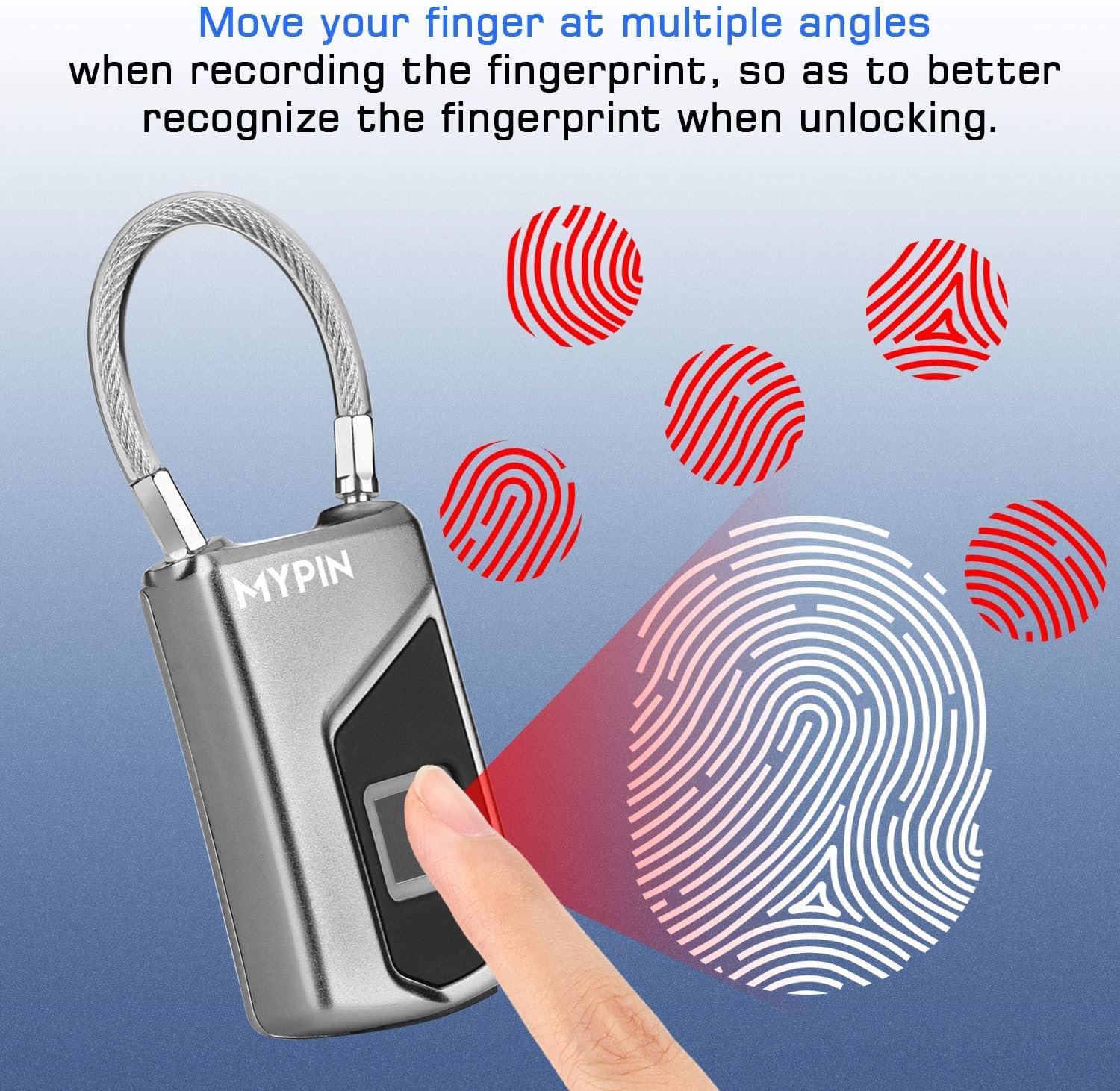 Waterproof Fingerprint Lock with TSA Approval - Smart Digital Locker Lock