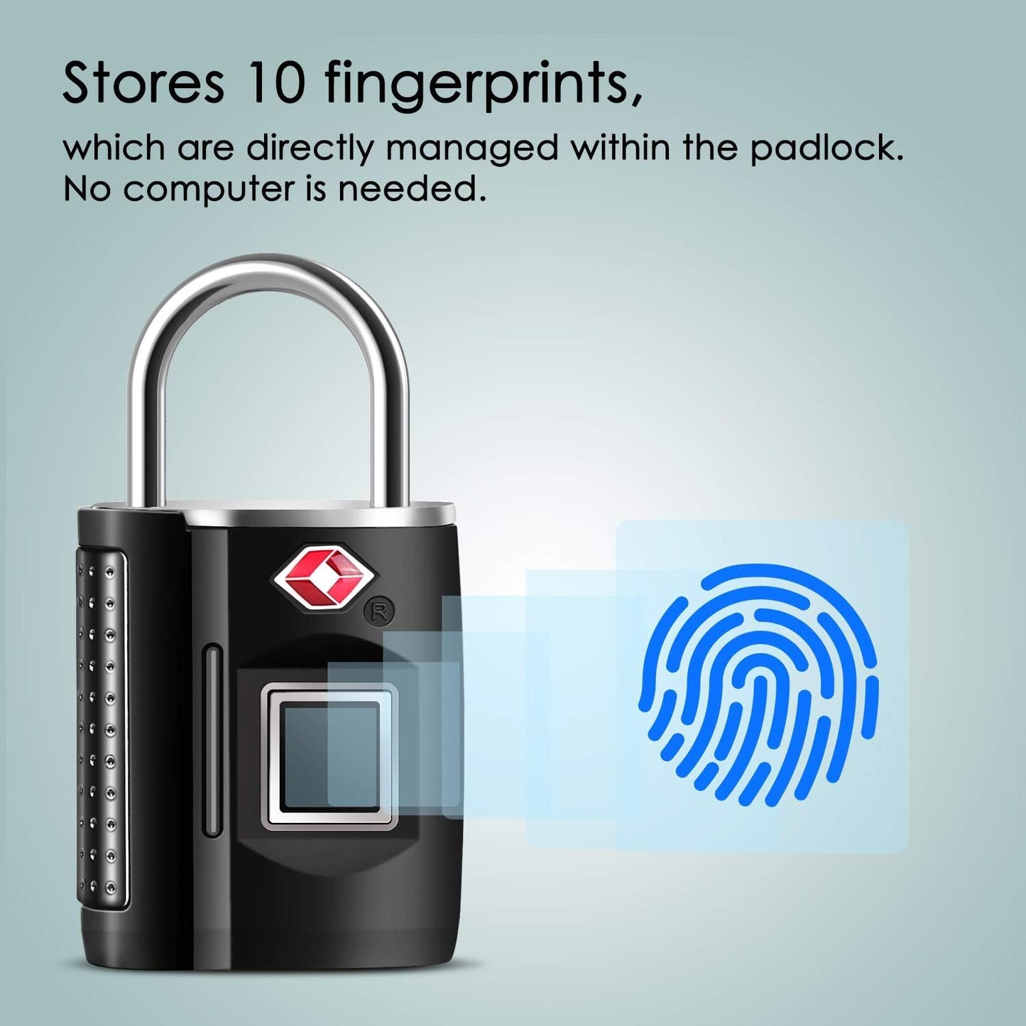 Waterproof Fingerprint Lock with TSA Approval - Smart Digital Locker Lock