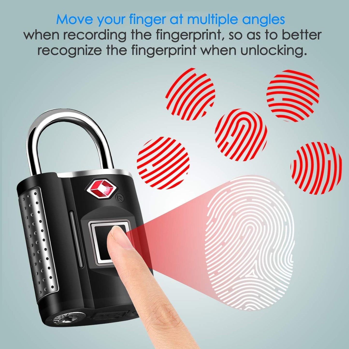 Waterproof Fingerprint Lock with TSA Approval - Smart Digital Locker Lock