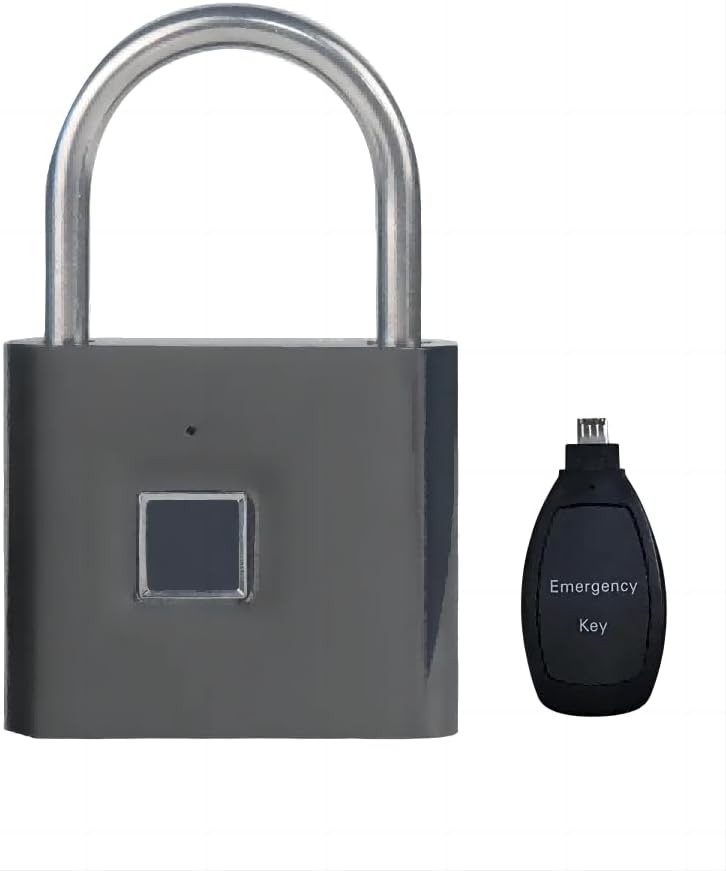 Waterproof Fingerprint Padlock with Emergency Key - Ideal for Warehouses, Gyms, Schools, Homes, and Offices - WildKart