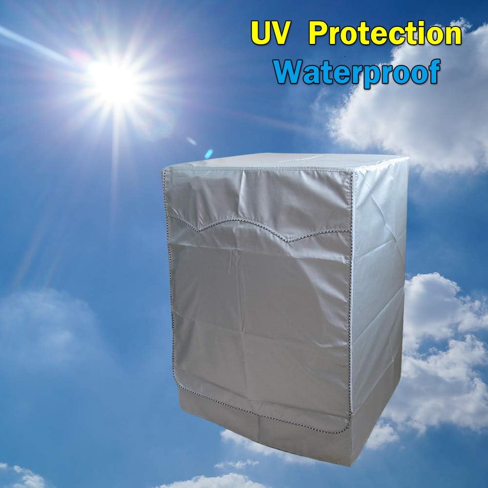 Waterproof Front-Loading Washer/Dryer Cover - Dustproof, Sun-Proof, W27"D33"H39", Fits Most US & Canadian Models (Basic Silver)