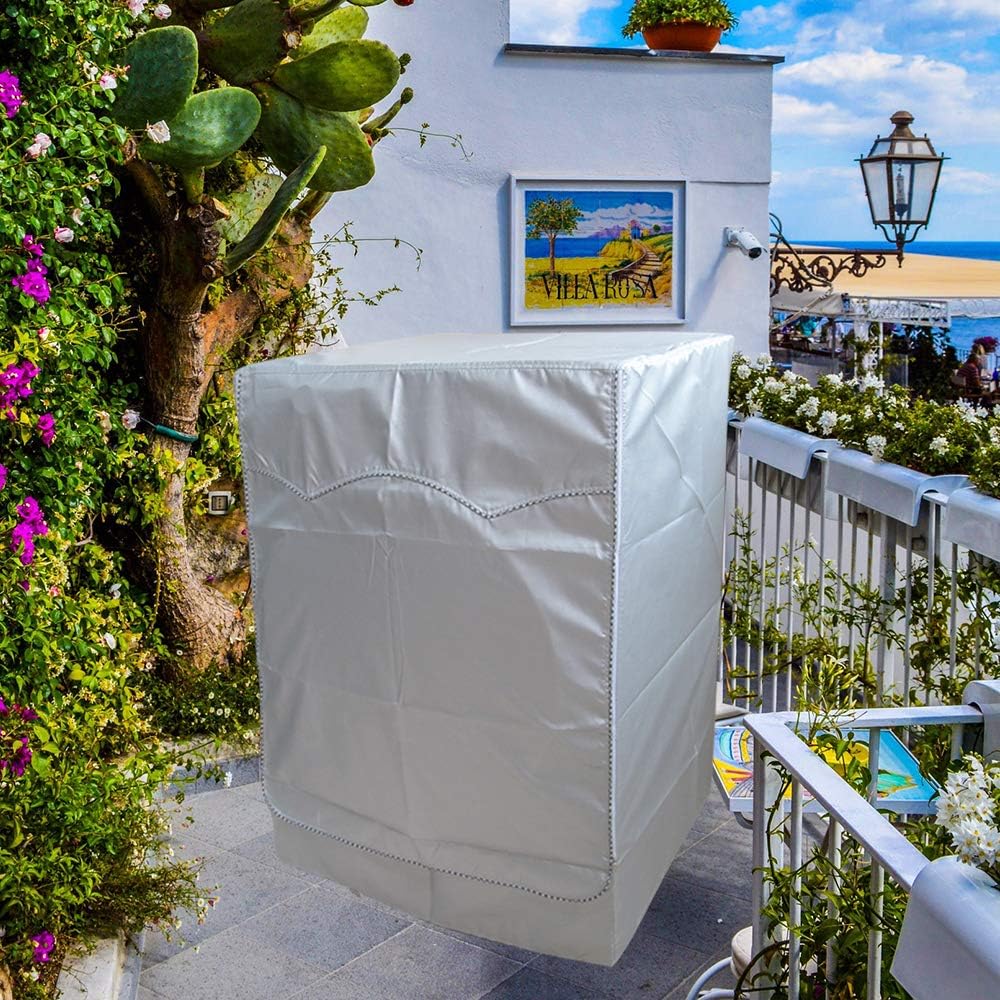 Waterproof Front-Loading Washer/Dryer Cover - Dustproof, Sun-Proof, W27"D33"H39", Fits Most US & Canadian Models (Basic Silver)