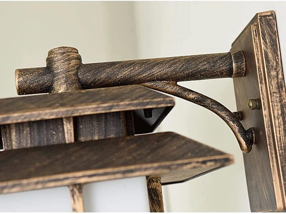 Waterproof Outdoor Wall Sconces with Frosted Glass Lampshade for Villa Entrance Porch - American Country Style Die-cast Aluminum Wall Lamp