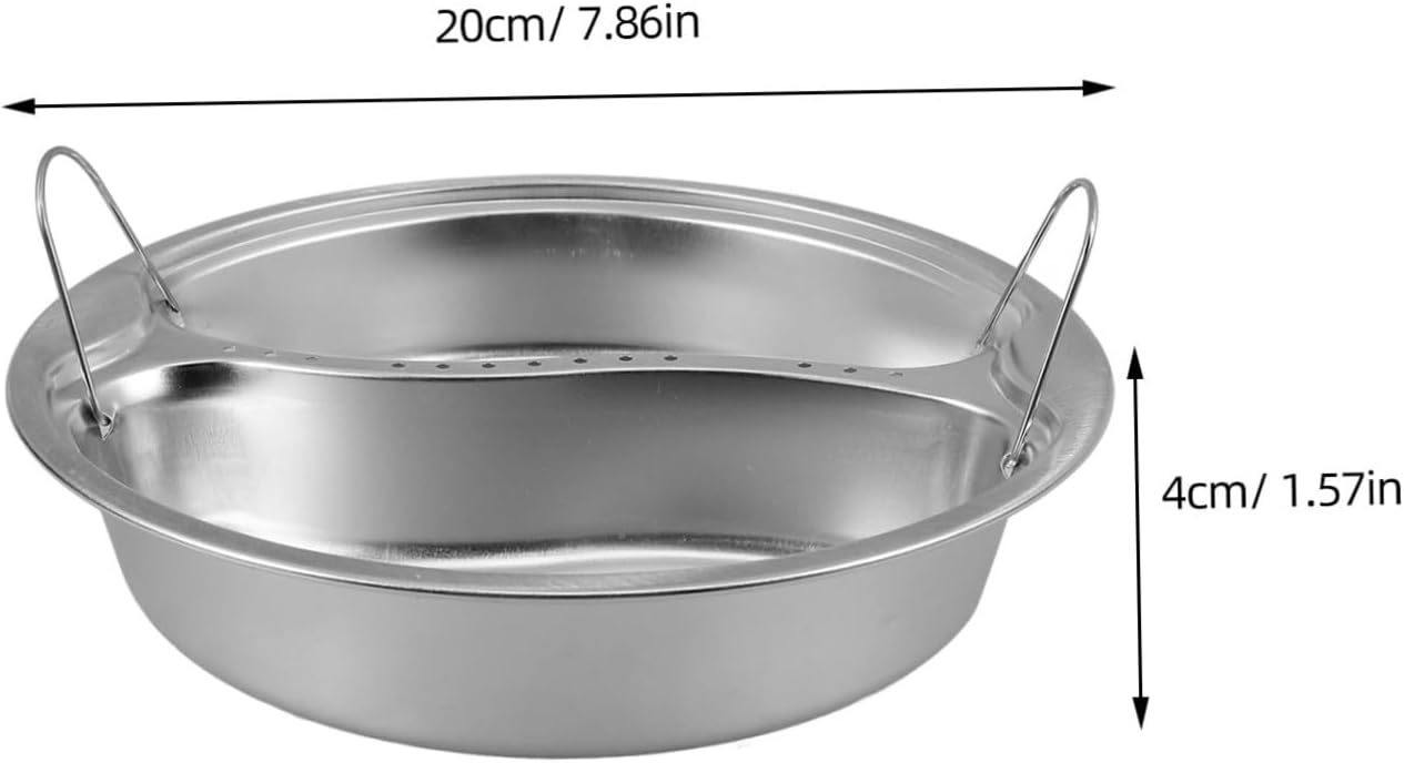 WATIIFUFU 2-Compartment Steaming Basket Insert for Rice Cooker - Handles for Eggs, Vegetables, Seafood - Steamer Pot