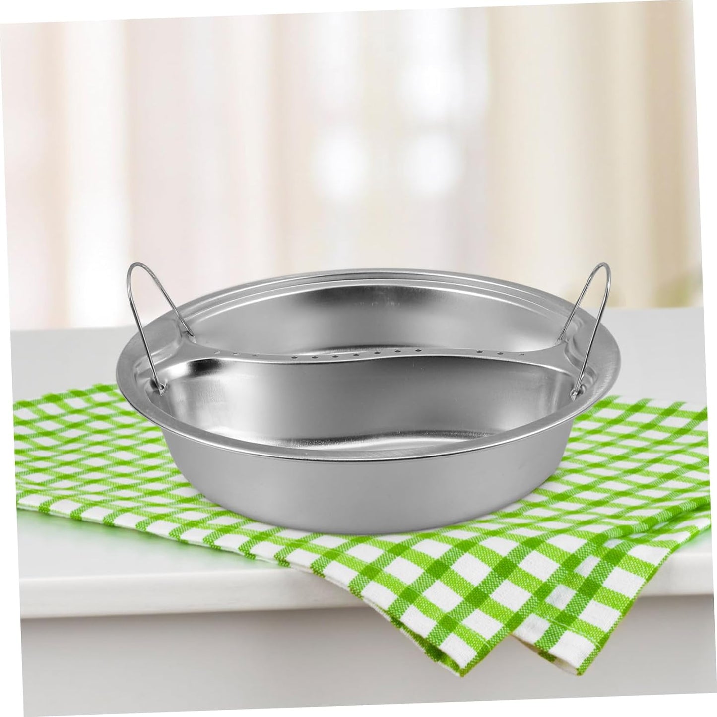 WATIIFUFU 2-Compartment Steaming Basket Insert for Rice Cooker - Handles for Eggs, Vegetables, Seafood - Steamer Pot