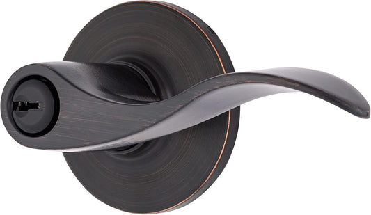 Wave Door Lever in Tuscan Bronze for Traditional and Transitional Homes - BRINKS E2418-150