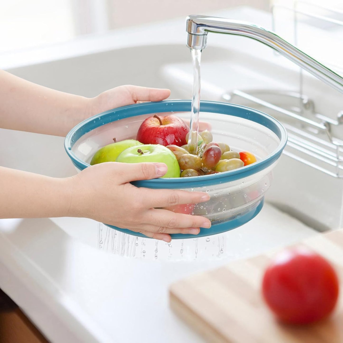 WENWELL 4 in 1 Vented Collapsible Microwave Splatter Cover & Mat Set - BPA-Free Silicone & Plastic, Dishwasher-Safe