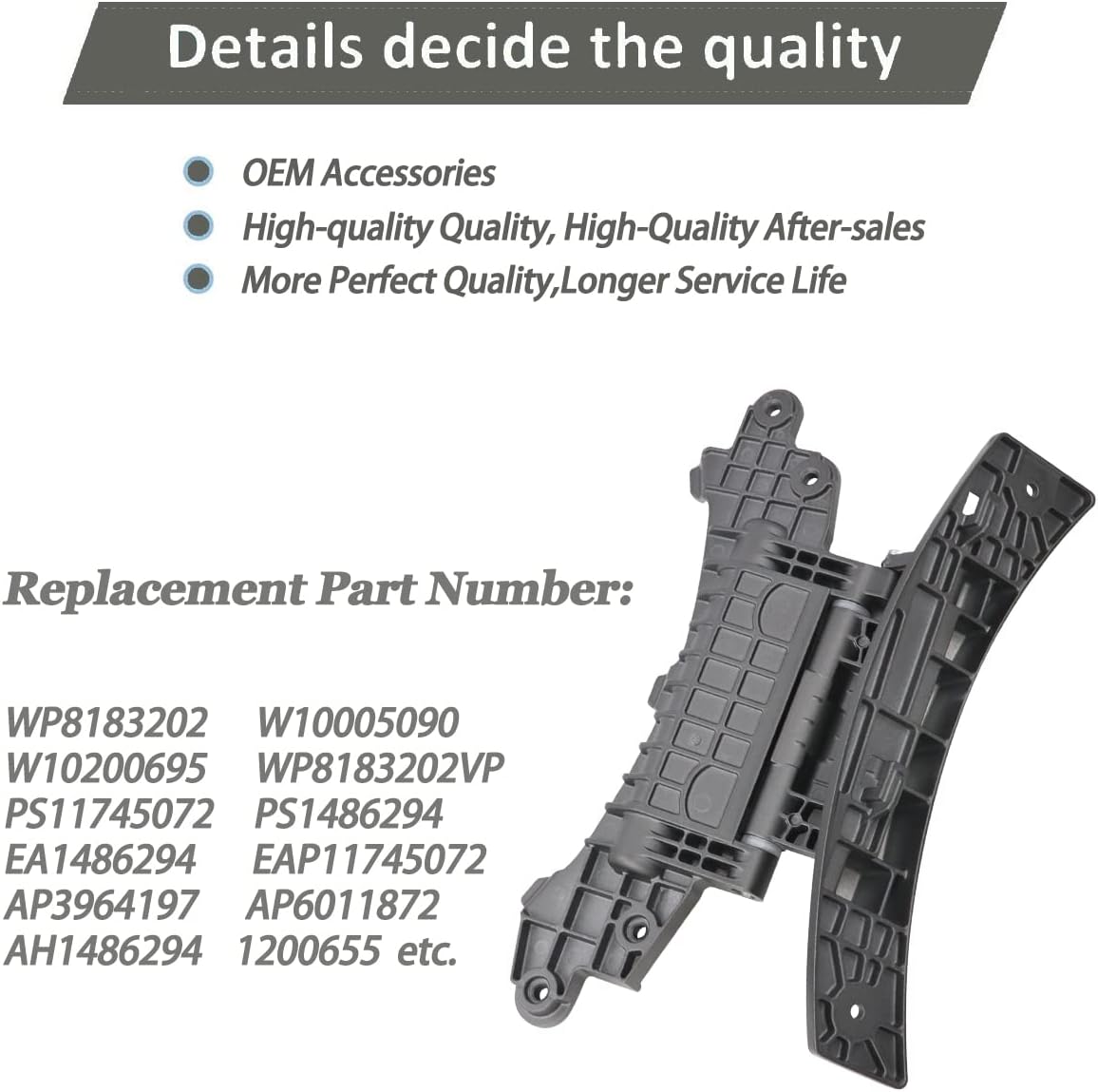 Whirlpool Duet Washer Door Hinge Replacement Compatible with Kenmore Elite and Maytag 3000 - Soobool OEM Part WP8183202