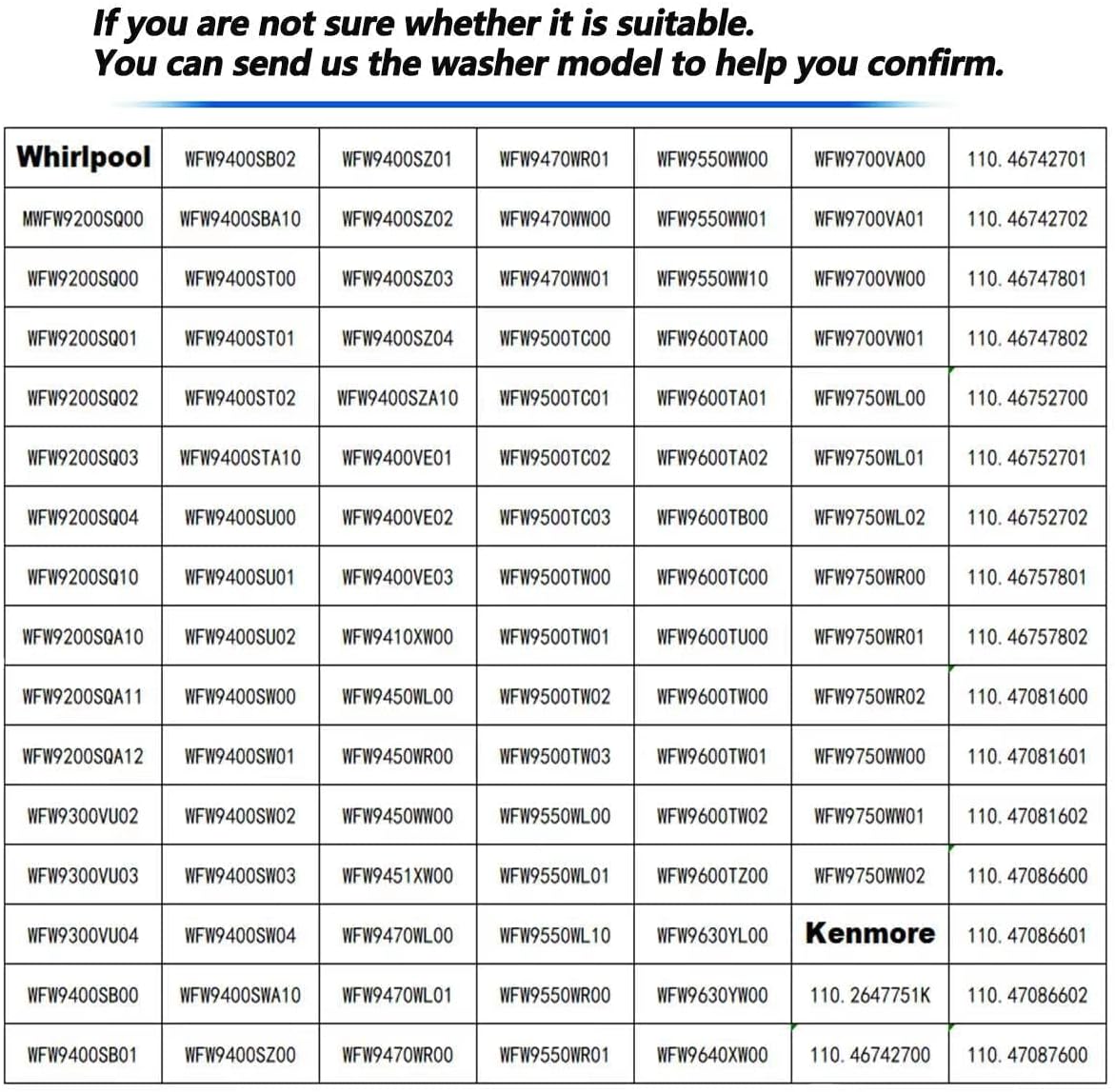 Whirlpool Duet Washer Door Hinge Replacement Compatible with Kenmore Elite and Maytag 3000 - Soobool OEM Part WP8183202