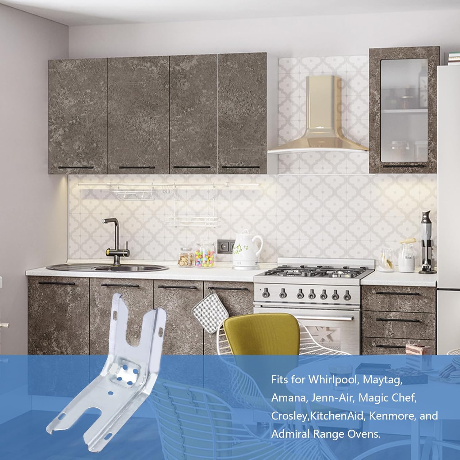 Whirlpool Kenmore Range Oven Anti Tip Bracket 12400045 65651 AP6008803 PS11741944 1 Pack