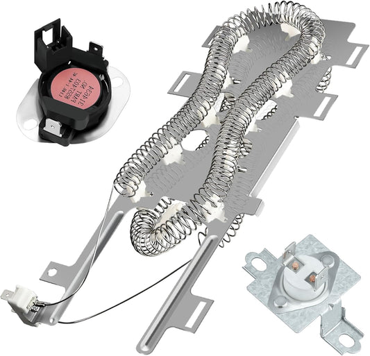 Whirlpool Maytag Dryer Heating Element with Thermal Cut Off Kit and High Limit Thermostat