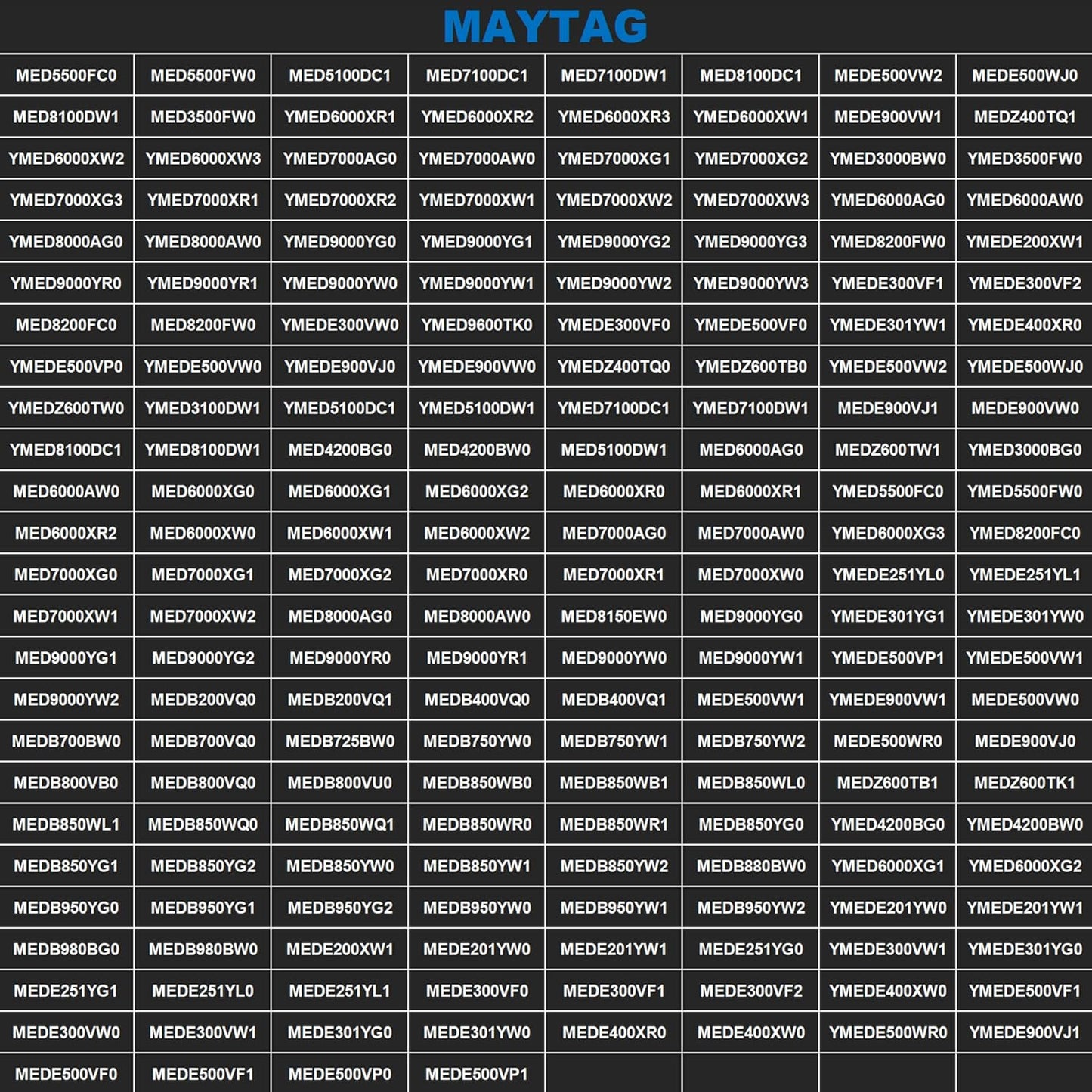 Whirlpool Maytag Dryer Heating Element with Thermal Cut Off Kit and High Limit Thermostat