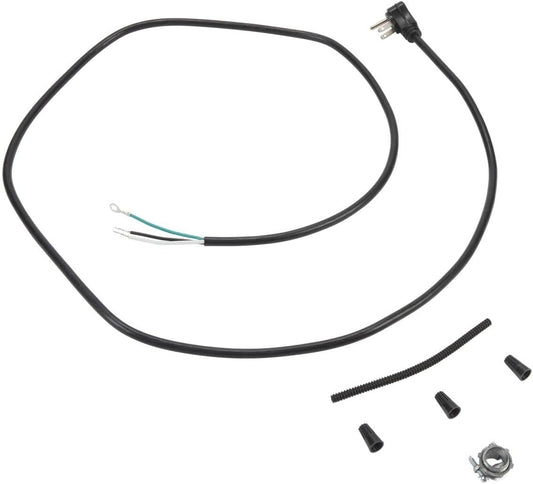 Whirlpool W10278923RP Power Supply Kit for Dishwashers - 6 Feet Black - OEM Replacement for 3370315RP, 1550317