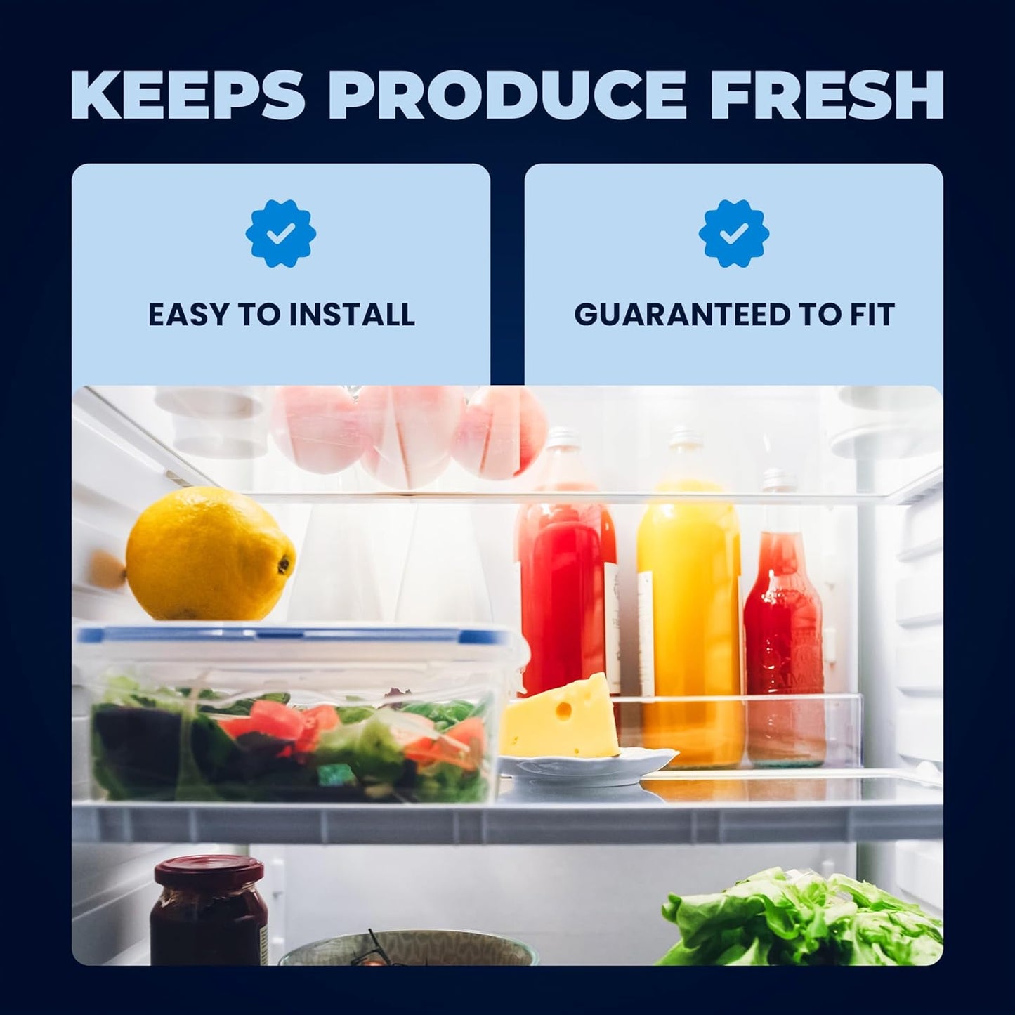 Whirlpool W10311524 Refrigerator Air Filter Replacement - 2 Pack by Mist Fresh