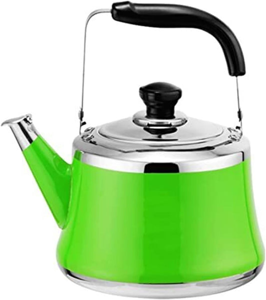 Whistling Stainless Steel Tea Kettle with Foldable Handle - 9.2L Capacity for Coffee, Tea, Milk - Gas and Electric Compatible