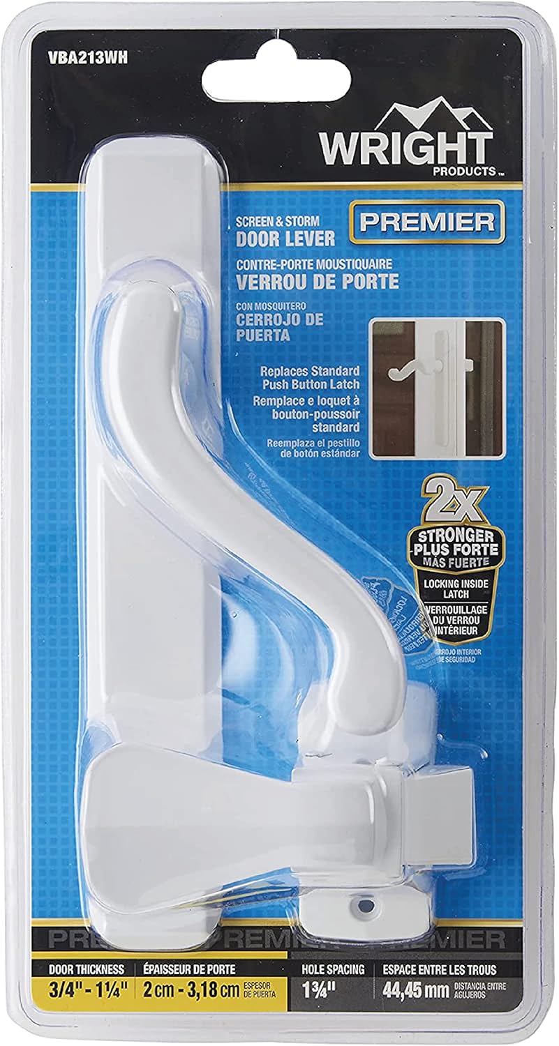 White Bayfield Surface Latch by Wright Products - Model VBA213WH