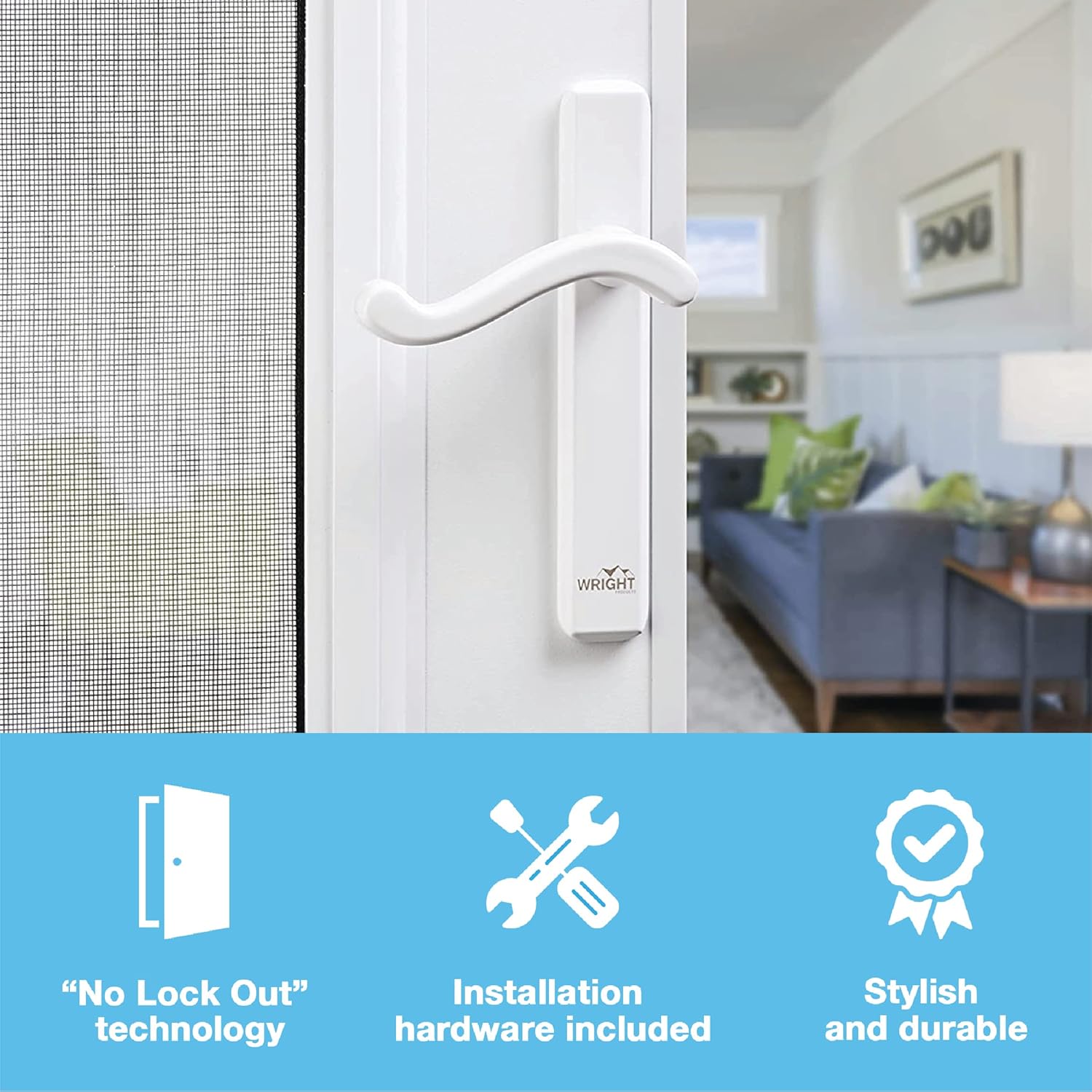 White Bayfield Surface Latch by Wright Products - Model VBA213WH