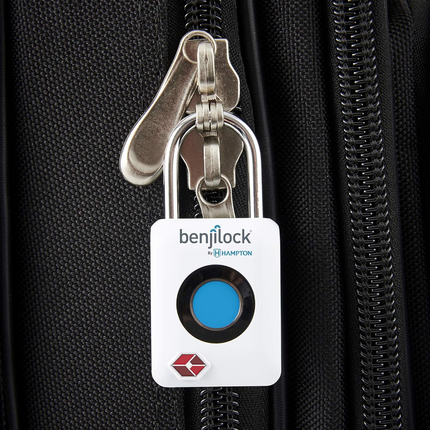 White BENJILOCK TSA-Approved Fingerprint Padlock by Hampton