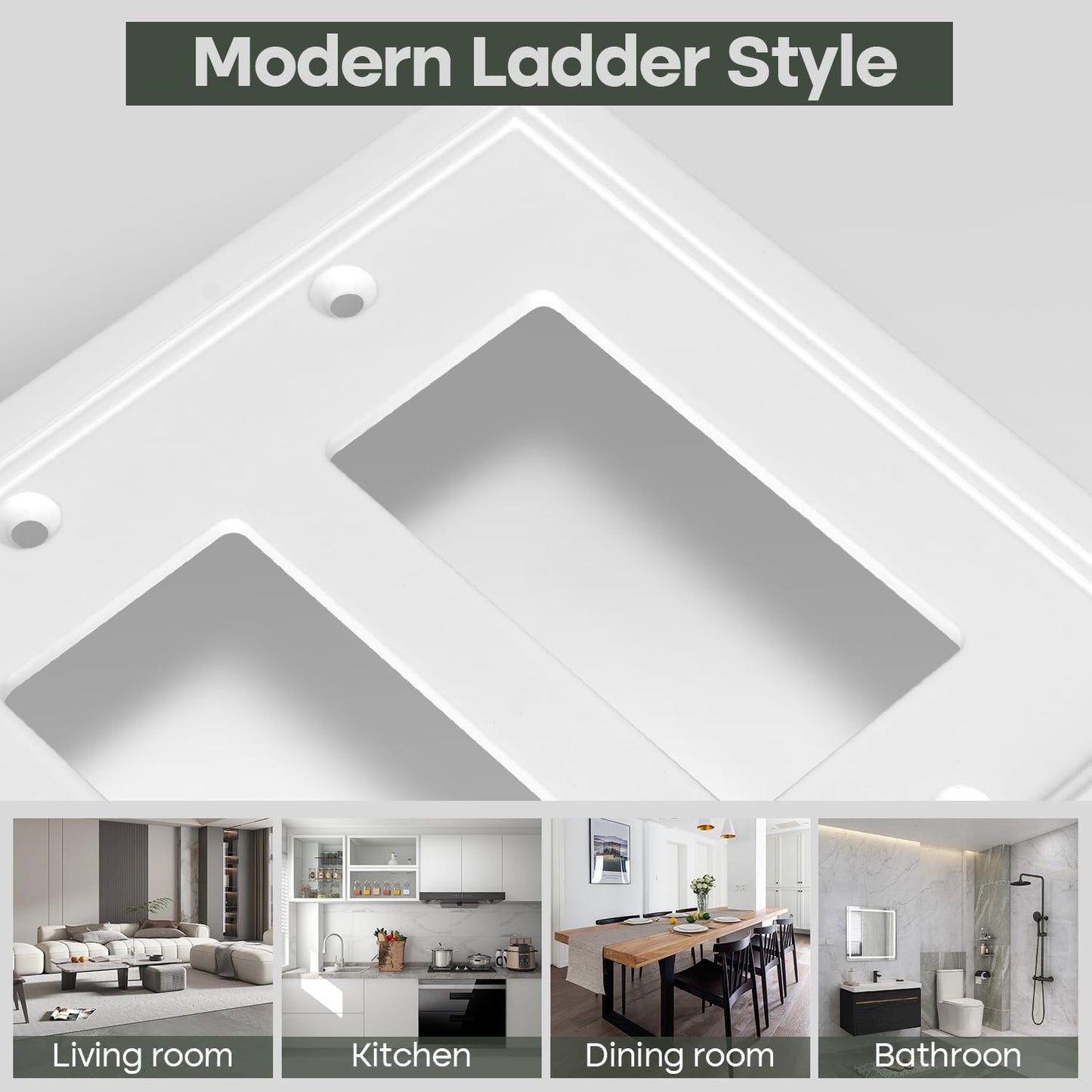 White Classic Double Decorator Switch Cover Plate - 2 Gang Rocker Wall Plate Cover for Duplex Toggle - 2 Pack