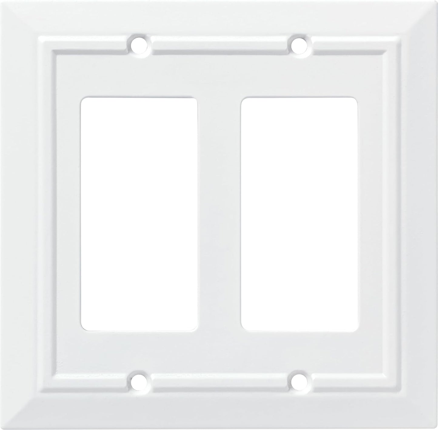 White Double Decorator Wall Plate - Franklin Brass Classic Architecture W35248-PW-C