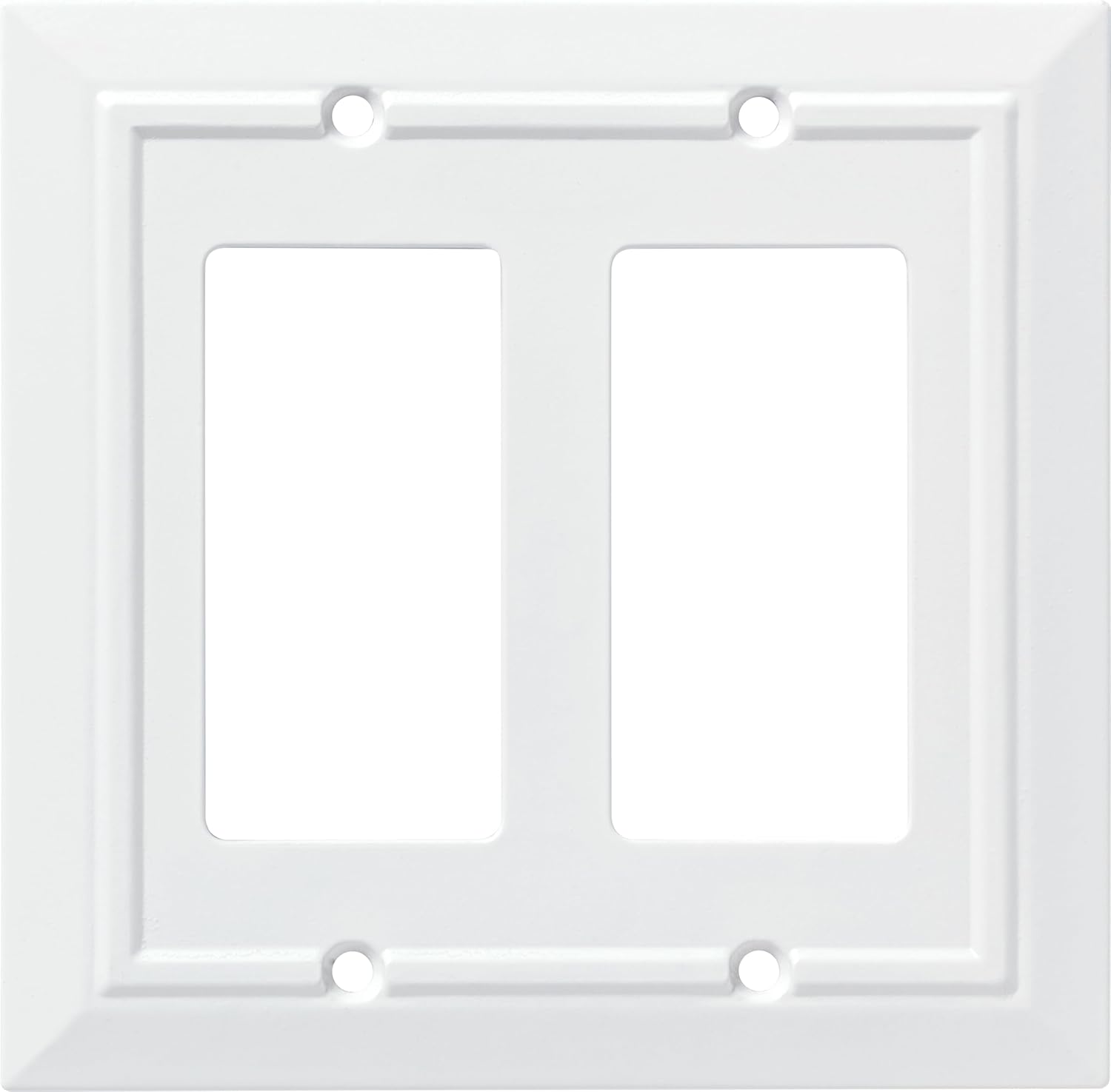 White Double Decorator Wall Plate - Franklin Brass Classic Architecture W35248-PW-C