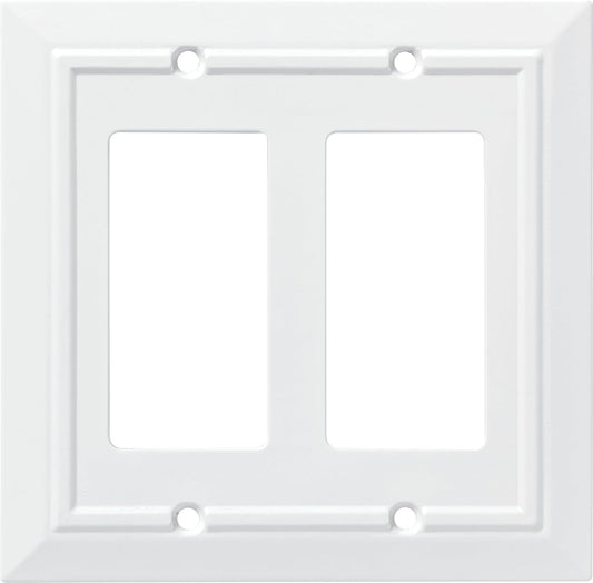 White Double Decorator Wall Plate - Franklin Brass Classic Architecture W35248-PW-C
