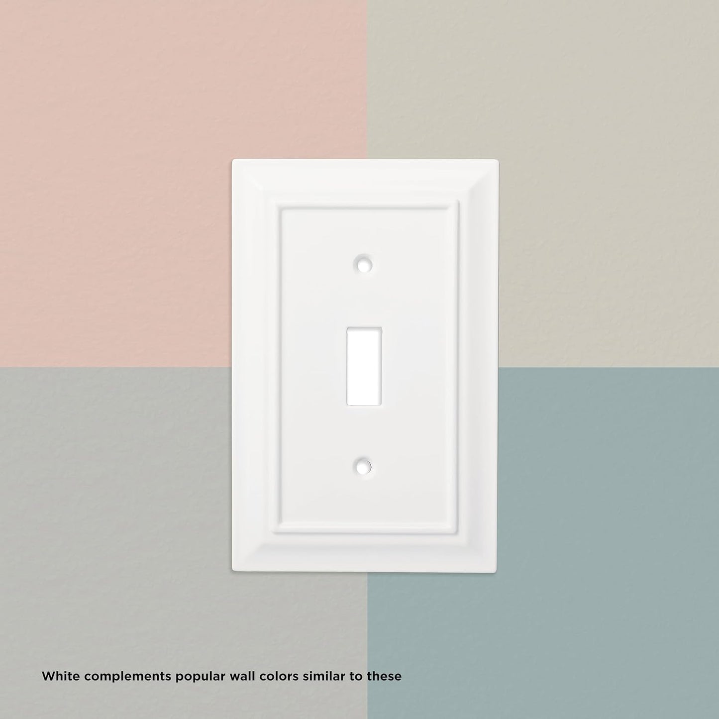 White Double Decorator Wall Plate - Franklin Brass Classic Architecture W35248-PW-C
