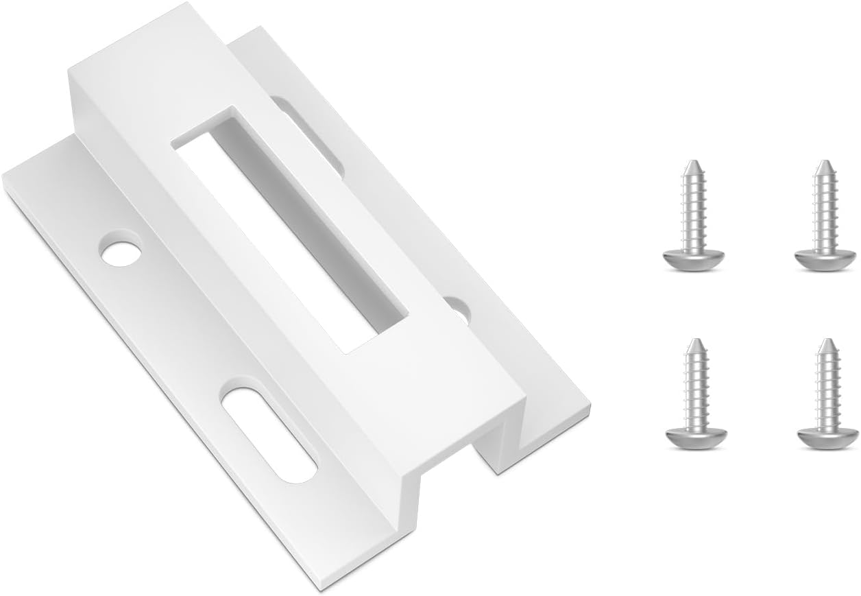 White Extruded Aluminum Hook Style Latch for Sliding Glass Doors - Pella, Micron 1200 Series, Viking - E 2124 Replacement (1 Pack)