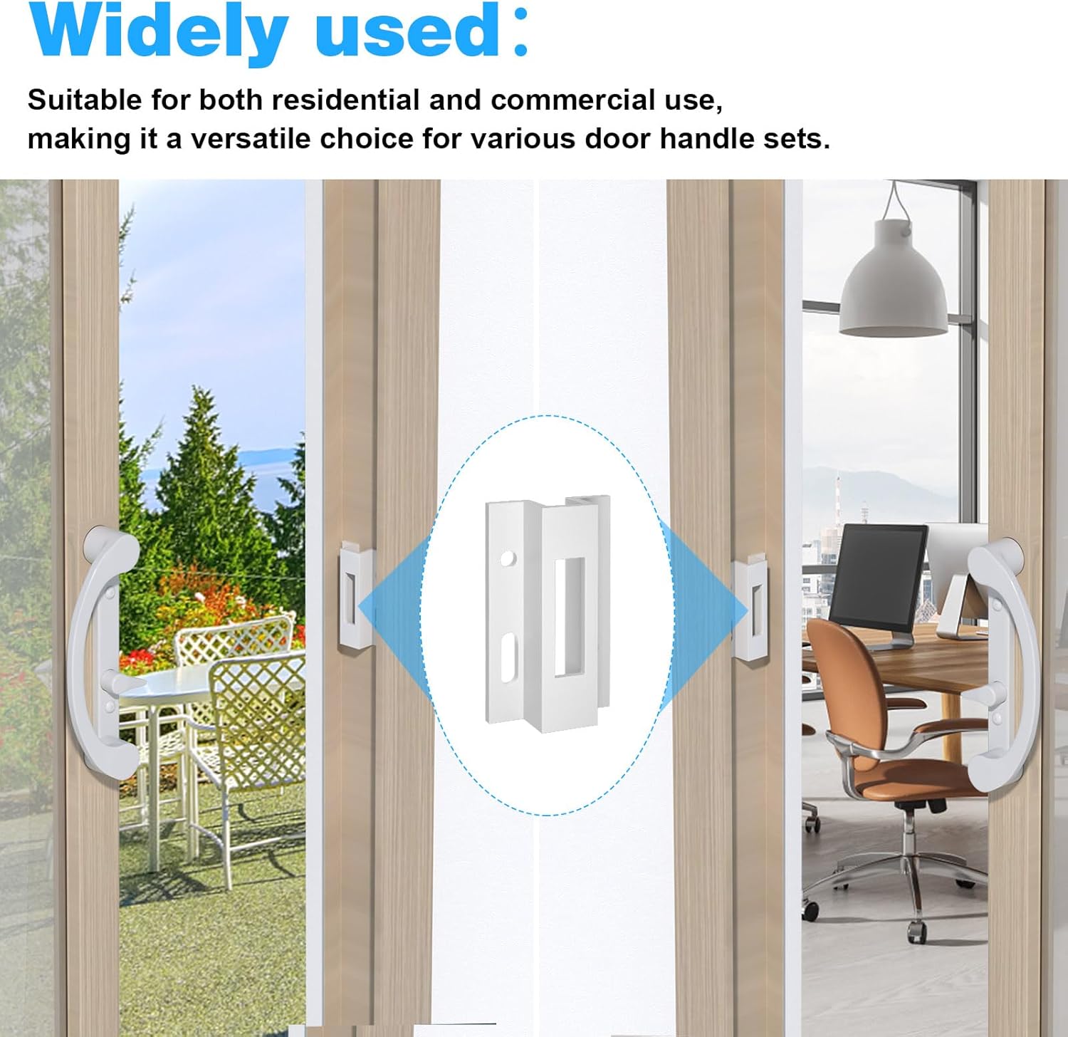 White Extruded Aluminum Hook Style Latch for Sliding Glass Doors - Pella, Micron 1200 Series, Viking - E 2124 Replacement (1 Pack)