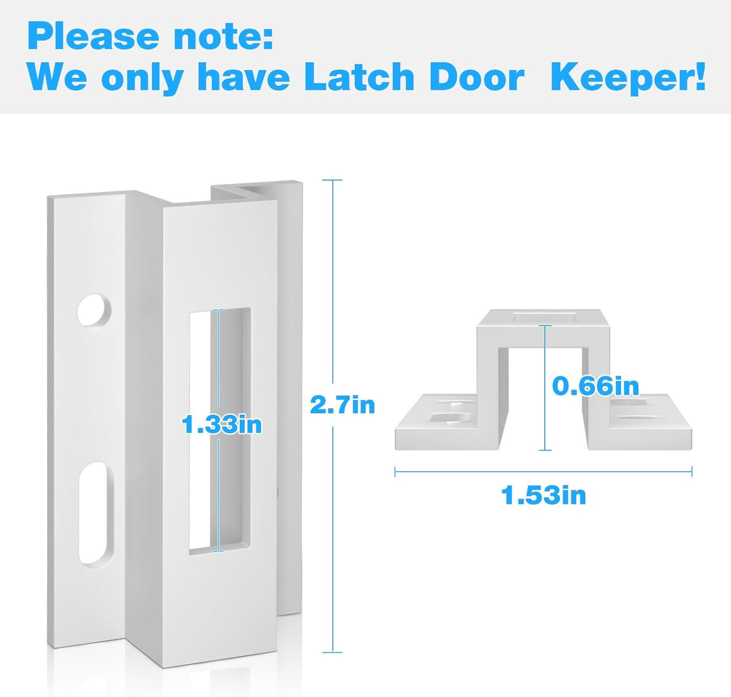 White Extruded Aluminum Hook Style Latch for Sliding Glass Doors - Pella, Micron 1200 Series, Viking - E 2124 Replacement (1 Pack)