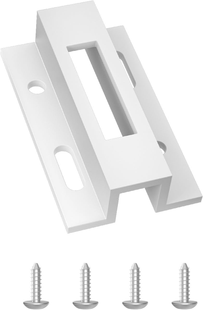 White Extruded Aluminum Hook Style Latch for Sliding Glass Doors - Pella, Micron 1200 Series, Viking - E 2124 Replacement (1 Pack)