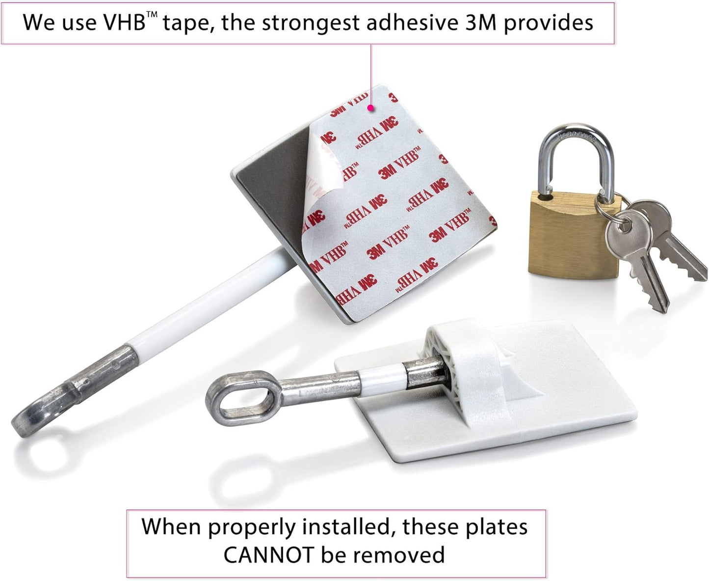 White Guardianite Refrigerator Door Lock with Padlock - Secure Your Fridge Items with this Locking Mechanism