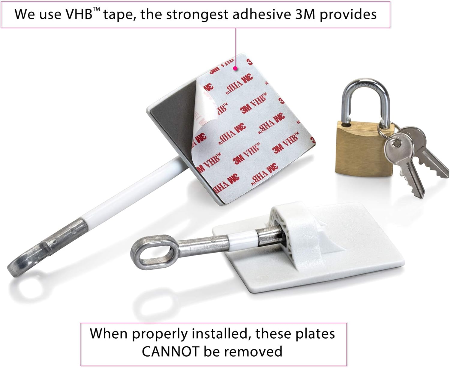 White Guardianite Refrigerator Door Lock with Padlock - Secure Your Fridge Items with this Locking Mechanism