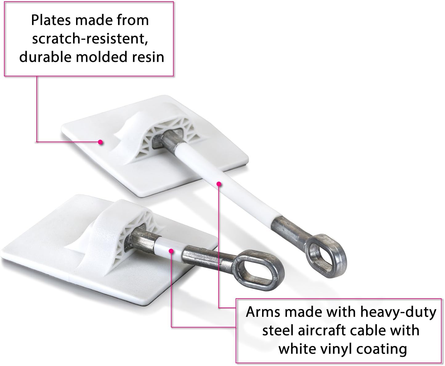 White Guardianite Refrigerator Lock - No Padlock Included - Secure Your Fridge