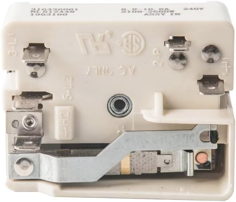 White Kontrollexperten 316436001 OEM Infinite Switch for Frigidaire & Affiliated Brands - Replaces Parts 316021501, 1155395 - Compatible with NT-R68C